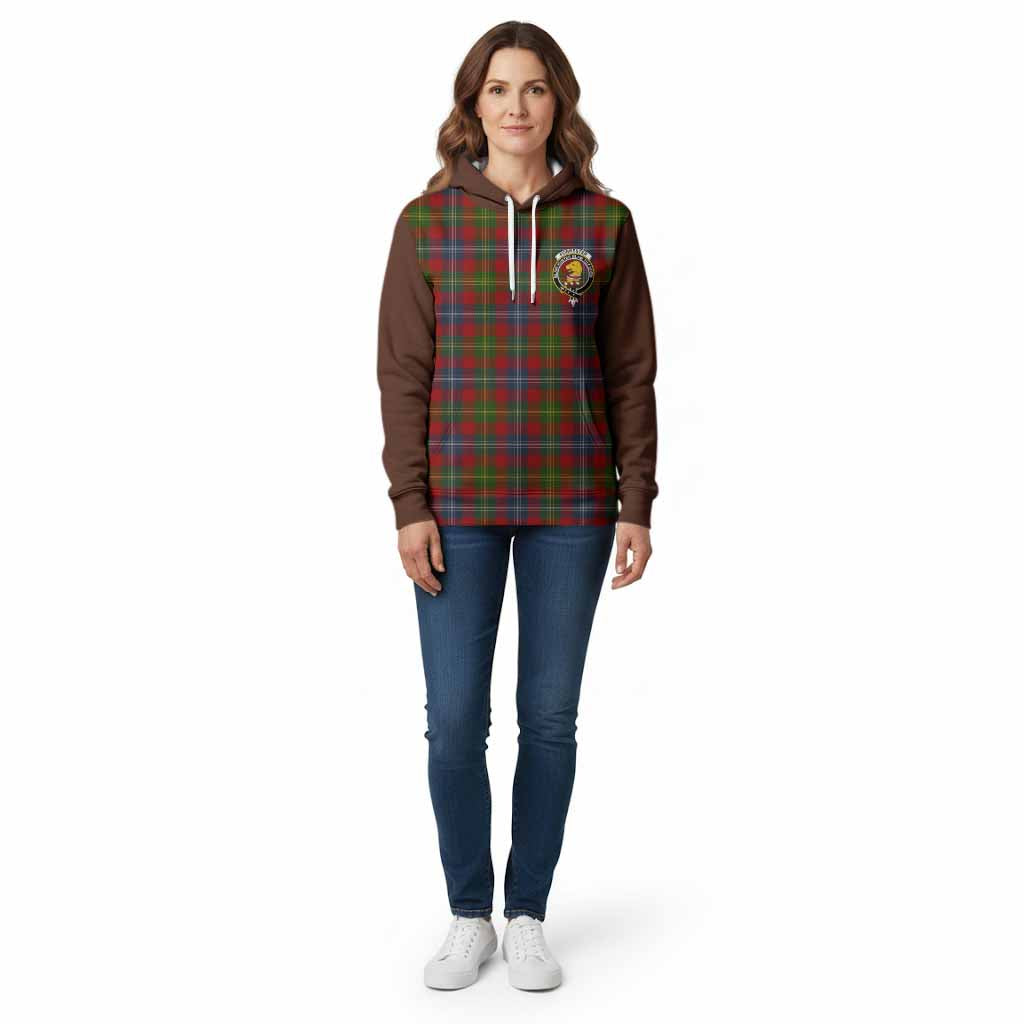 Forrester (Foster) Tartan Accent Cotton Hoodie with Family Crest