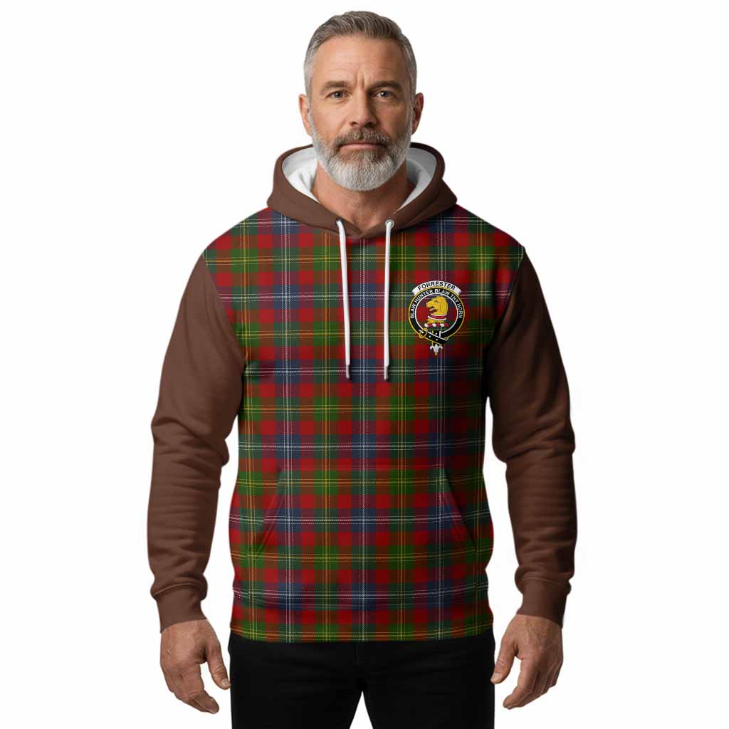 Forrester (Foster) Tartan Accent Hoodie with Family Crest