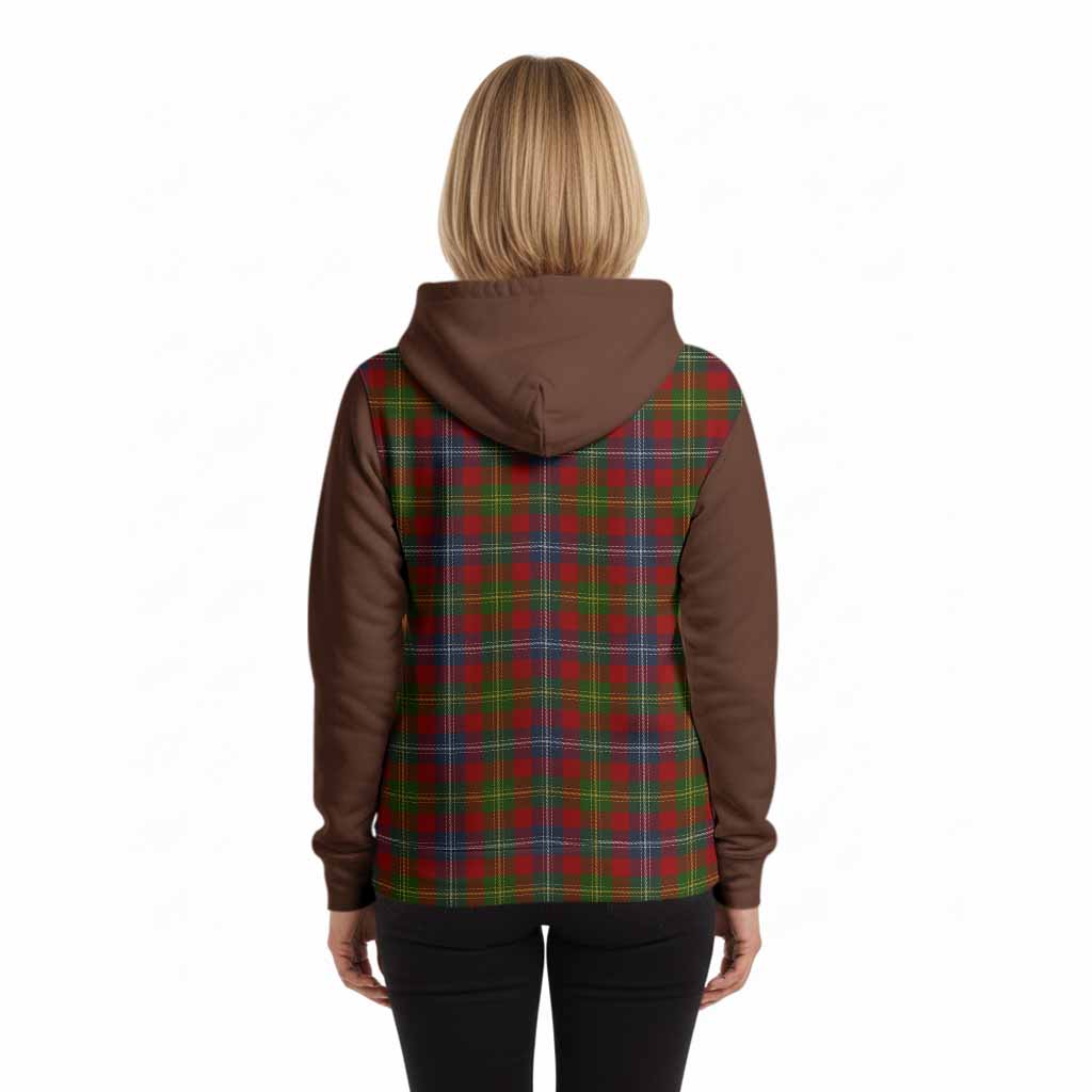 Forrester (Foster) Tartan Accent Hoodie with Family Crest