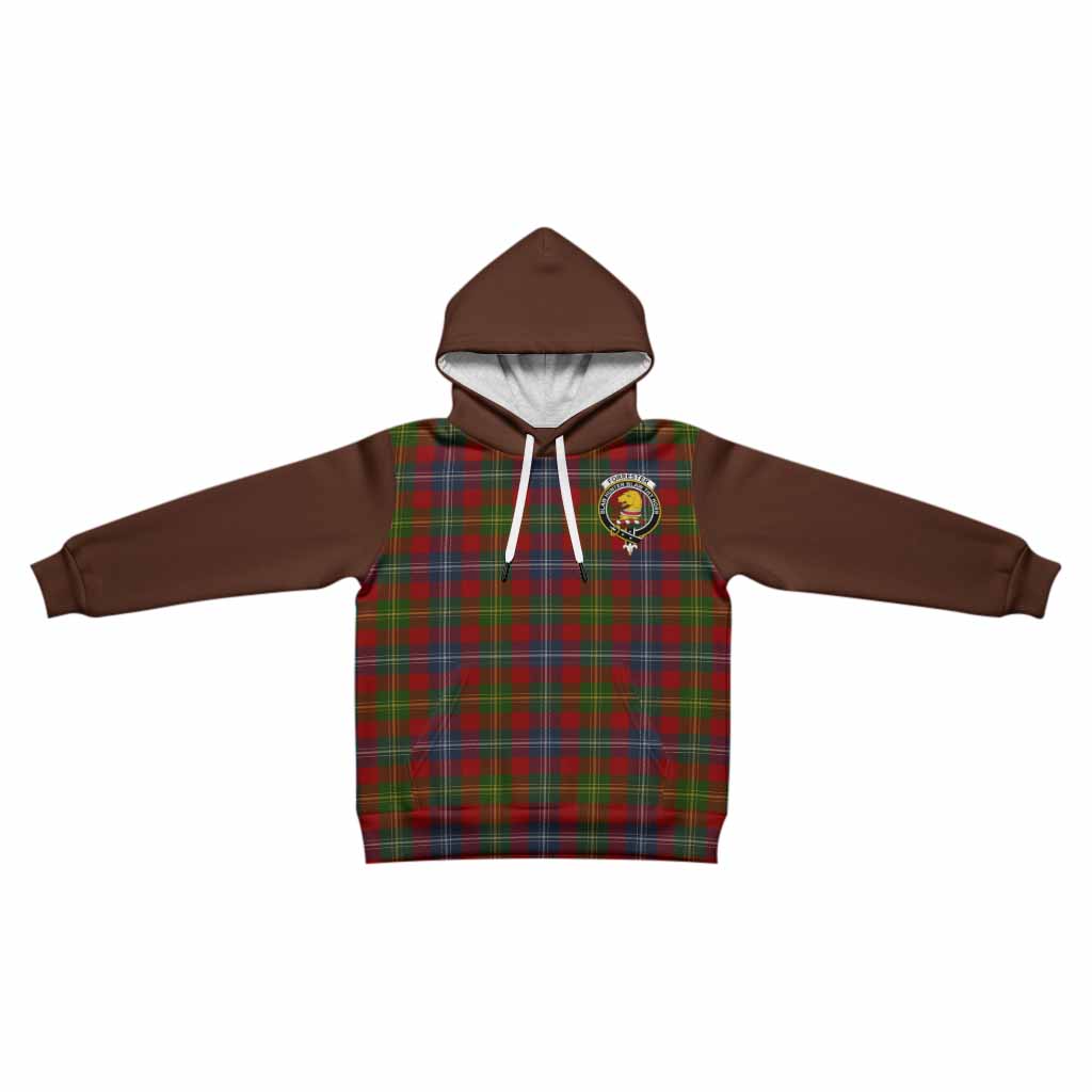 Forrester (Foster) Tartan Accent Kid Hoodie with Family Crest