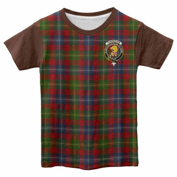 Forrester (Foster) Tartan Accent Kid T-shirt with Family Crest