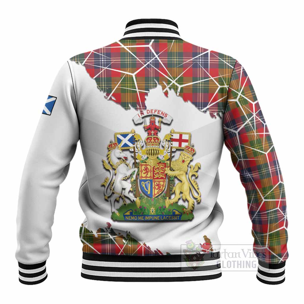 Forrester (Foster) Tartan Baseball Jacket with Family Crest and Lion Rampant Grunge Style