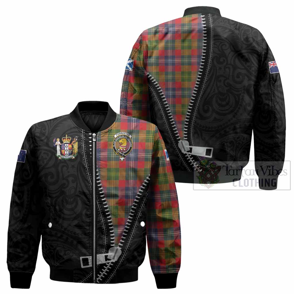 Forrester (Foster) Tartan Bomber Jacket New Zealand Pattern Unique Zipper Stylized