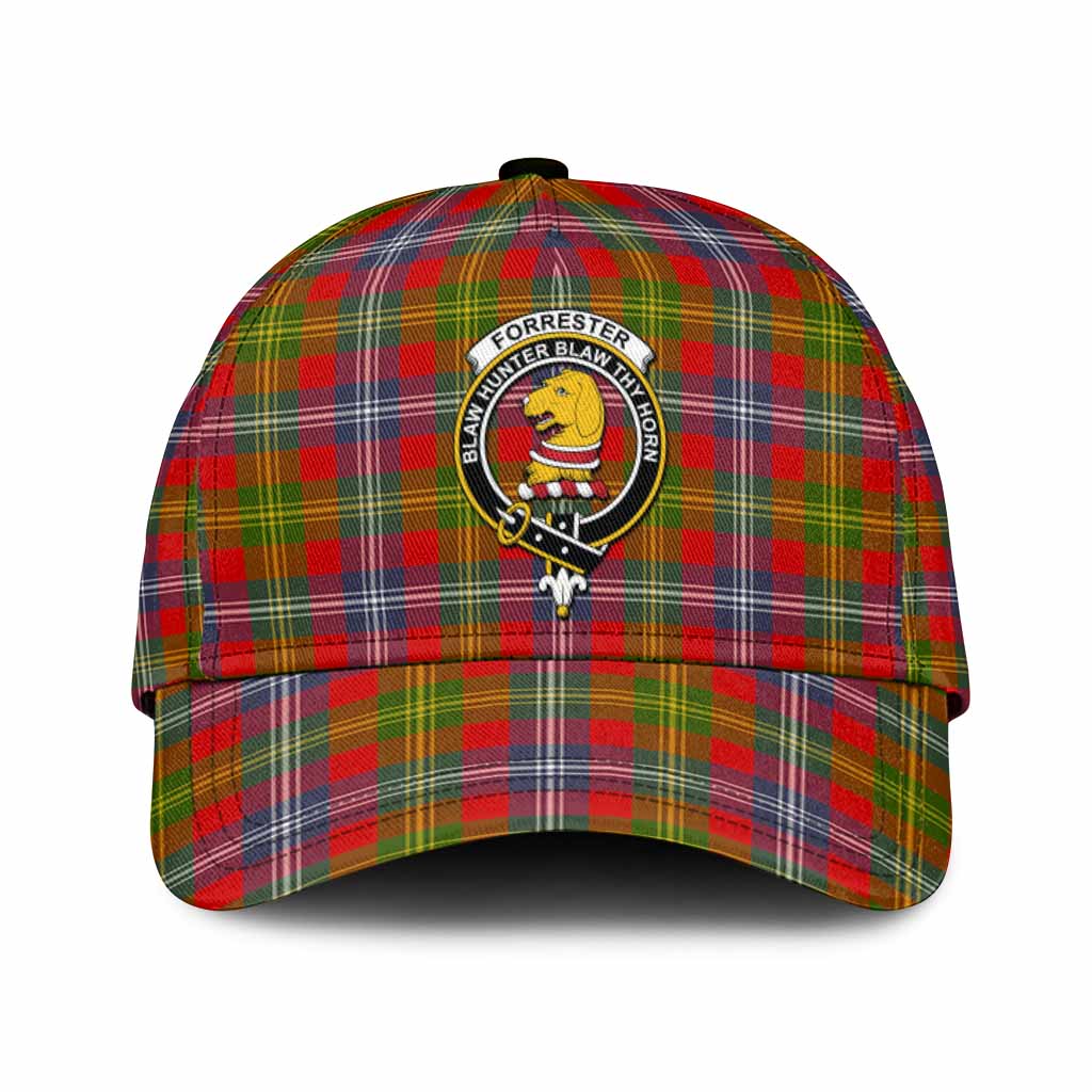 Forrester (Foster) Tartan Classic Cap with Family Crest