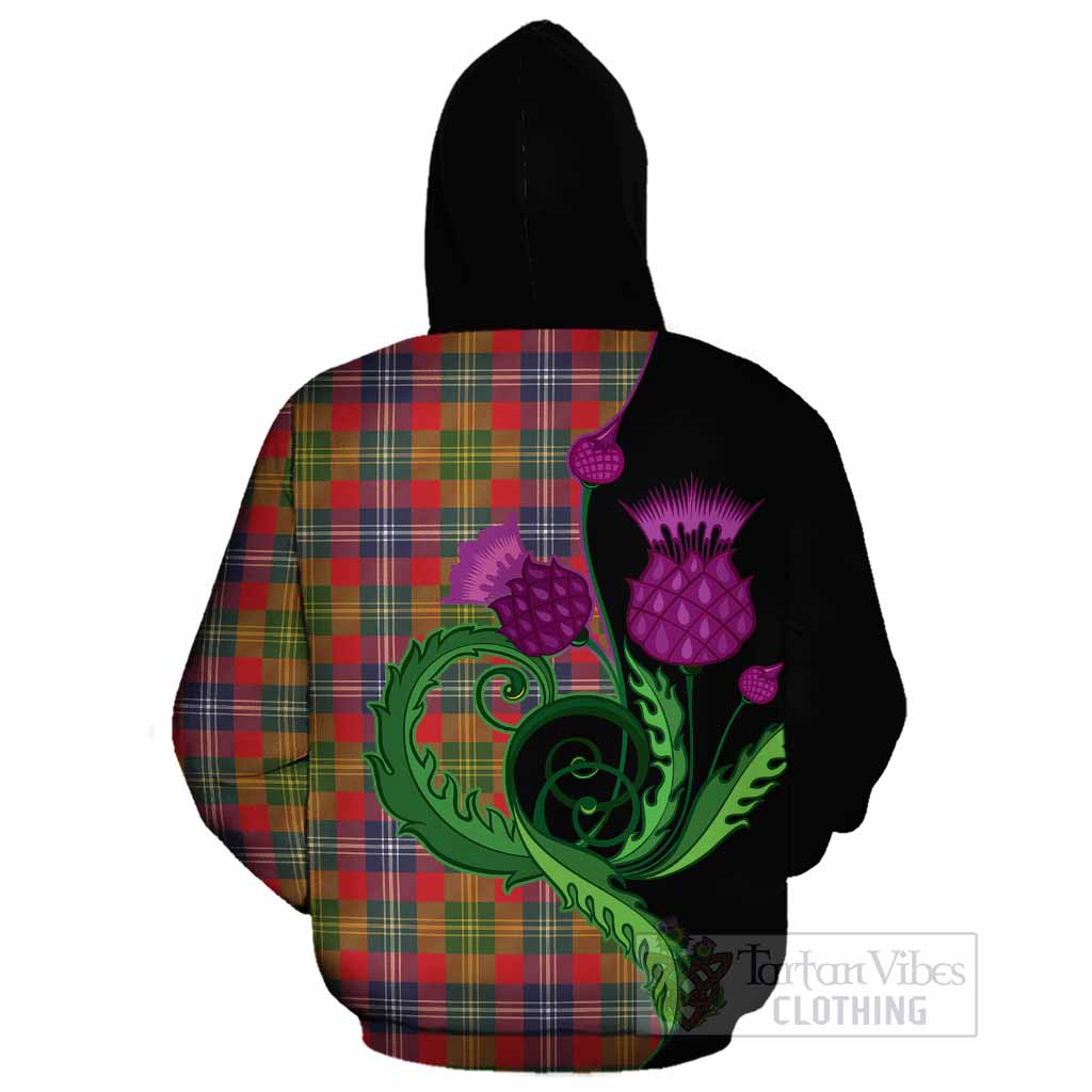Forrester (Foster) Tartan Cotton Hoodie Traditional Scottish Thistle