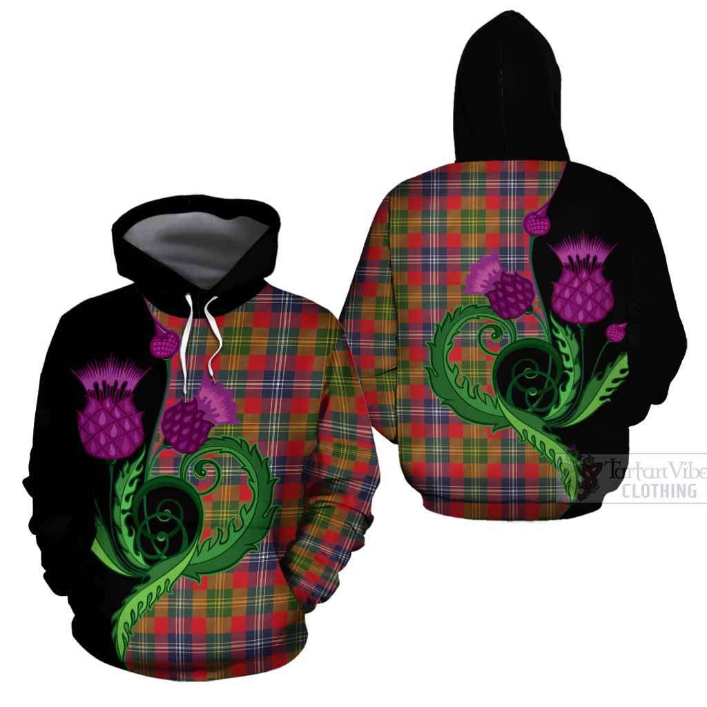 Forrester (Foster) Tartan Cotton Hoodie Traditional Scottish Thistle