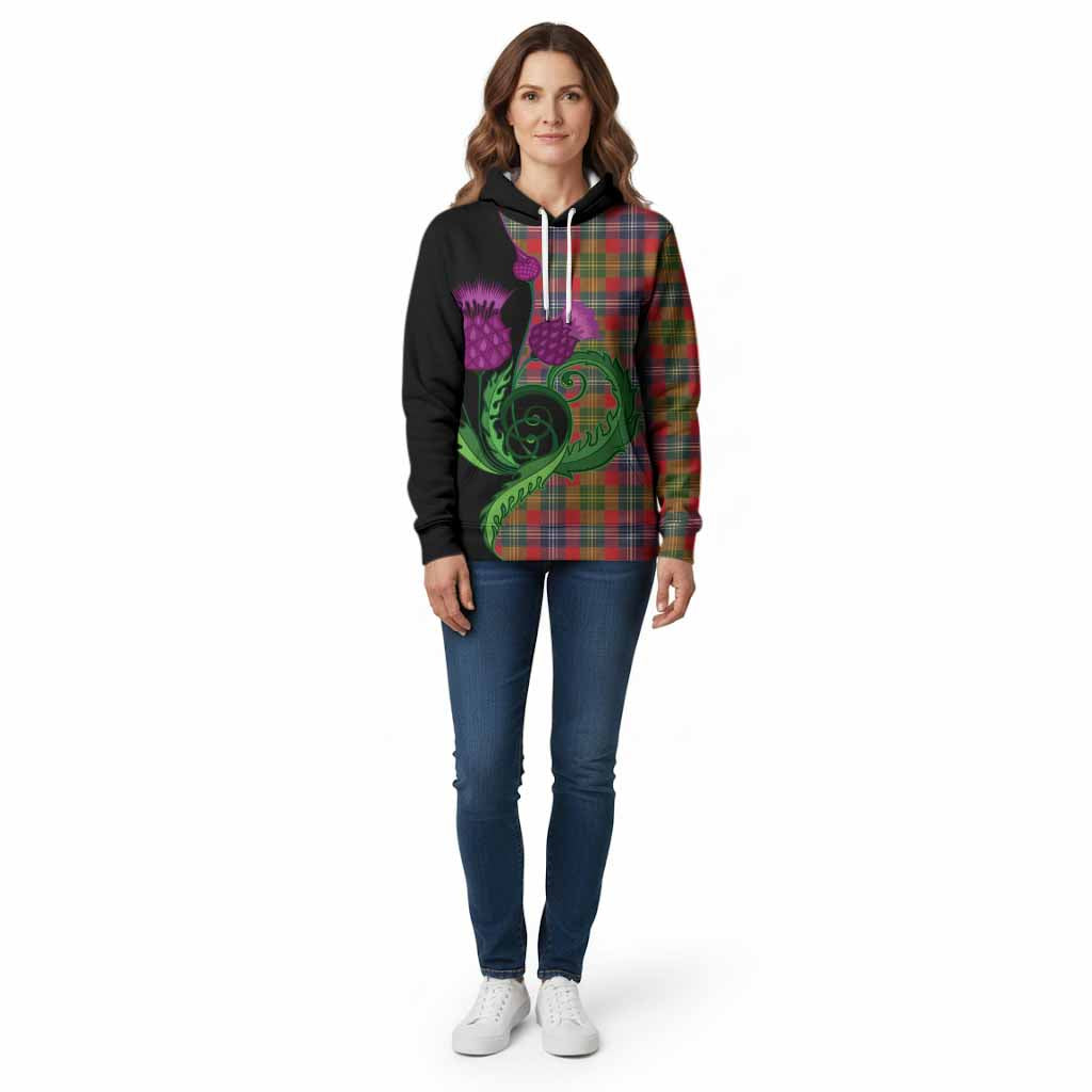 Forrester (Foster) Tartan Cotton Hoodie Traditional Scottish Thistle