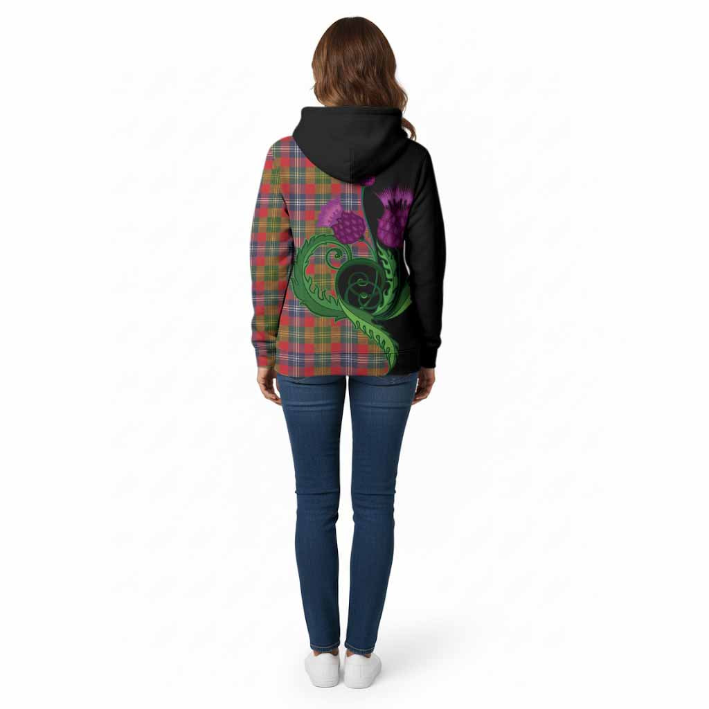 Forrester (Foster) Tartan Cotton Hoodie Traditional Scottish Thistle