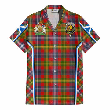 Forrester (Foster) Tartan Crest Cotton Hawaiian Shirt Scotland Coat of Arm Flag Style - Tartan Vibes Clothing