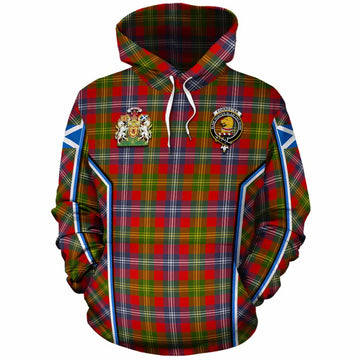 Forrester (Foster) Tartan Crest Cotton Hoodie Scotland Coat of Arm Flag Style