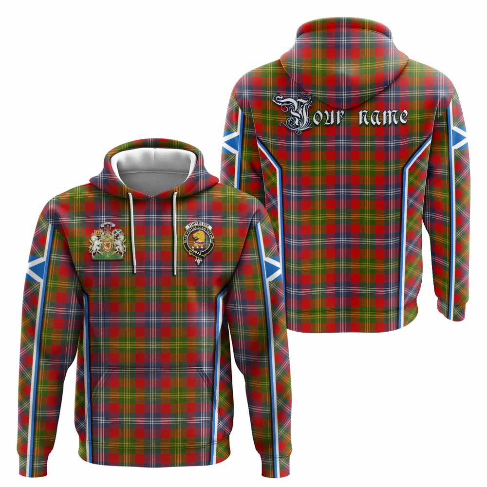 Forrester (Foster) Tartan Crest Hoodie Scotland Coat of Arm Flag Style - Tartan Vibes Clothing