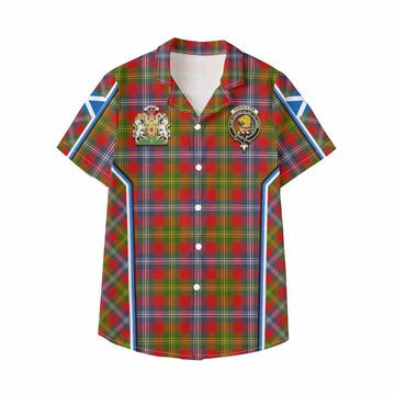 Forrester (Foster) Tartan Crest Kid Hawaiian Shirt Scotland Coat of Arm Flag Style - Tartan Vibes Clothing