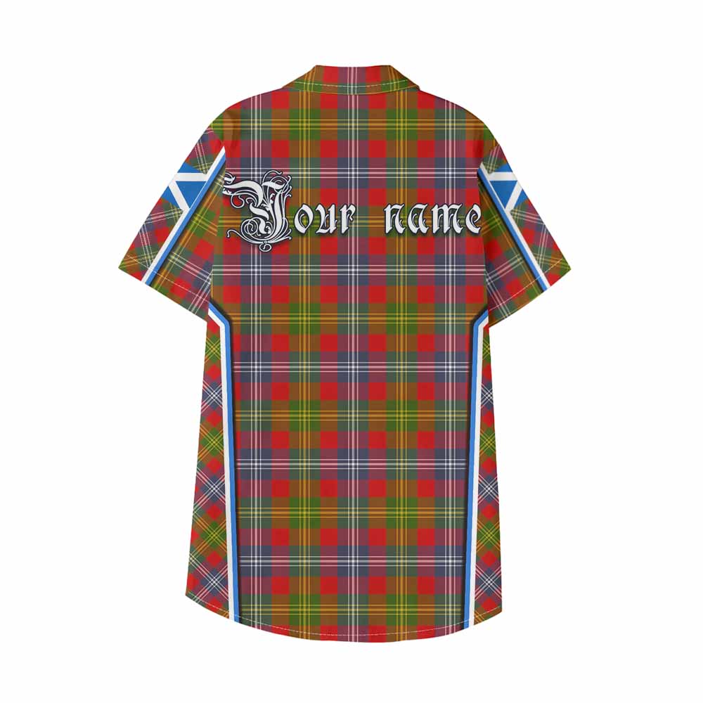 Forrester (Foster) Tartan Crest Kid Hawaiian Shirt Scotland Coat of Arm Flag Style - Tartan Vibes Clothing