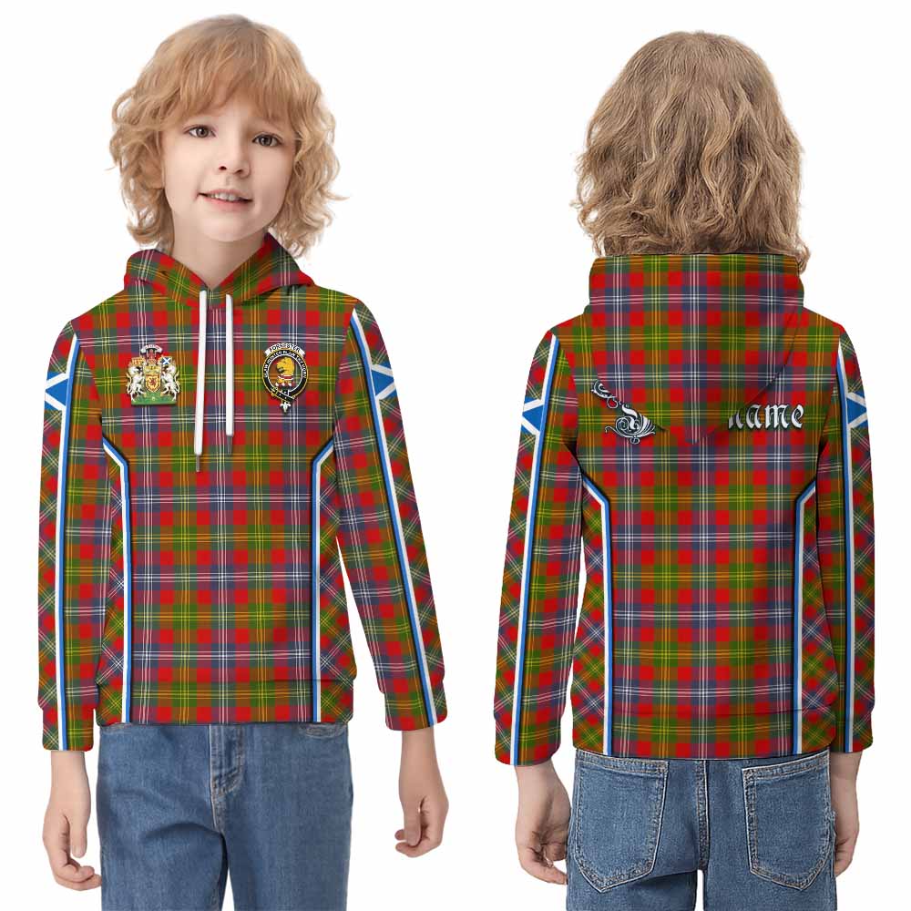 Forrester (Foster) Tartan Crest Kid Hoodie Scotland Coat of Arm Flag Style - Tartan Vibes Clothing