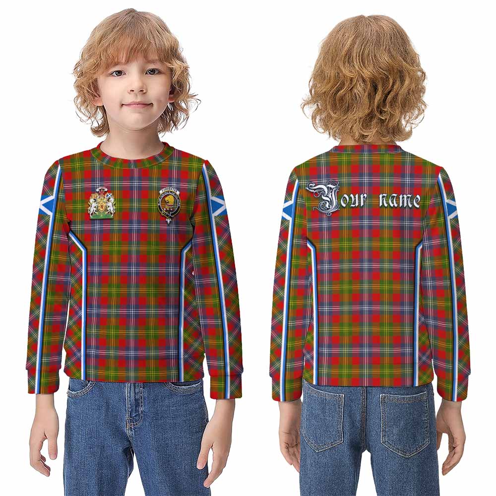 Forrester (Foster) Tartan Crest Kid Knitted Sweatshirt Scotland Coat of Arm Flag Style - Tartan Vibes Clothing