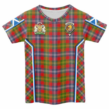 Forrester (Foster) Tartan Crest Kid T-shirt Scotland Coat of Arm Flag Style - Tartan Vibes Clothing