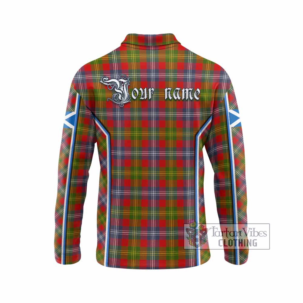 Forrester (Foster) Tartan Crest Long Sleeve Polo Shirt Scotland Coat of Arm Flag Style - Tartan Vibes Clothing