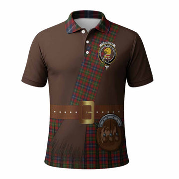 Forrester (Foster) Tartan Crest Polo Shirt Kilt Costume Style