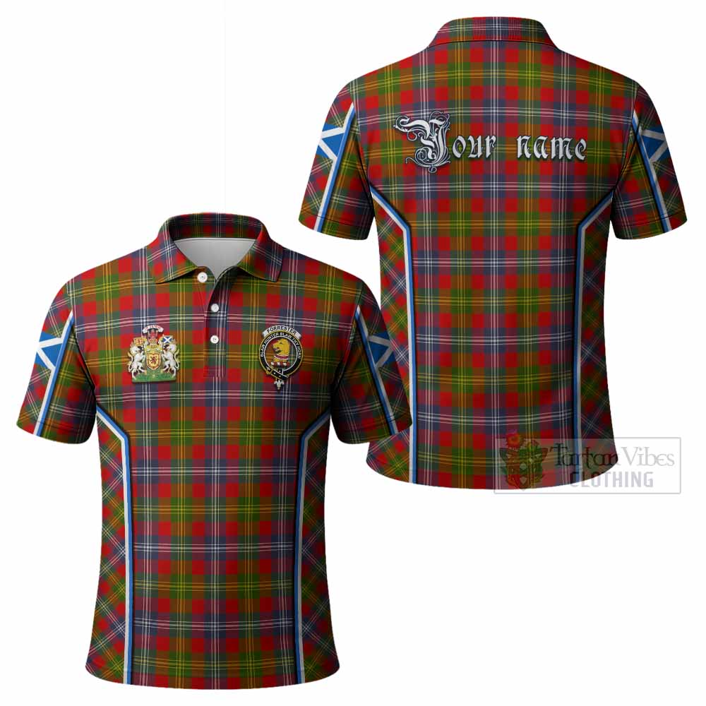 Forrester (Foster) Tartan Crest Polo Shirt Scotland Coat of Arm Flag Style - Tartan Vibes Clothing