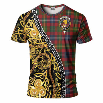 Forrester (Foster) Tartan Crest T-Shirt Celtic Knot and Triple Trickle Spiral Symbols