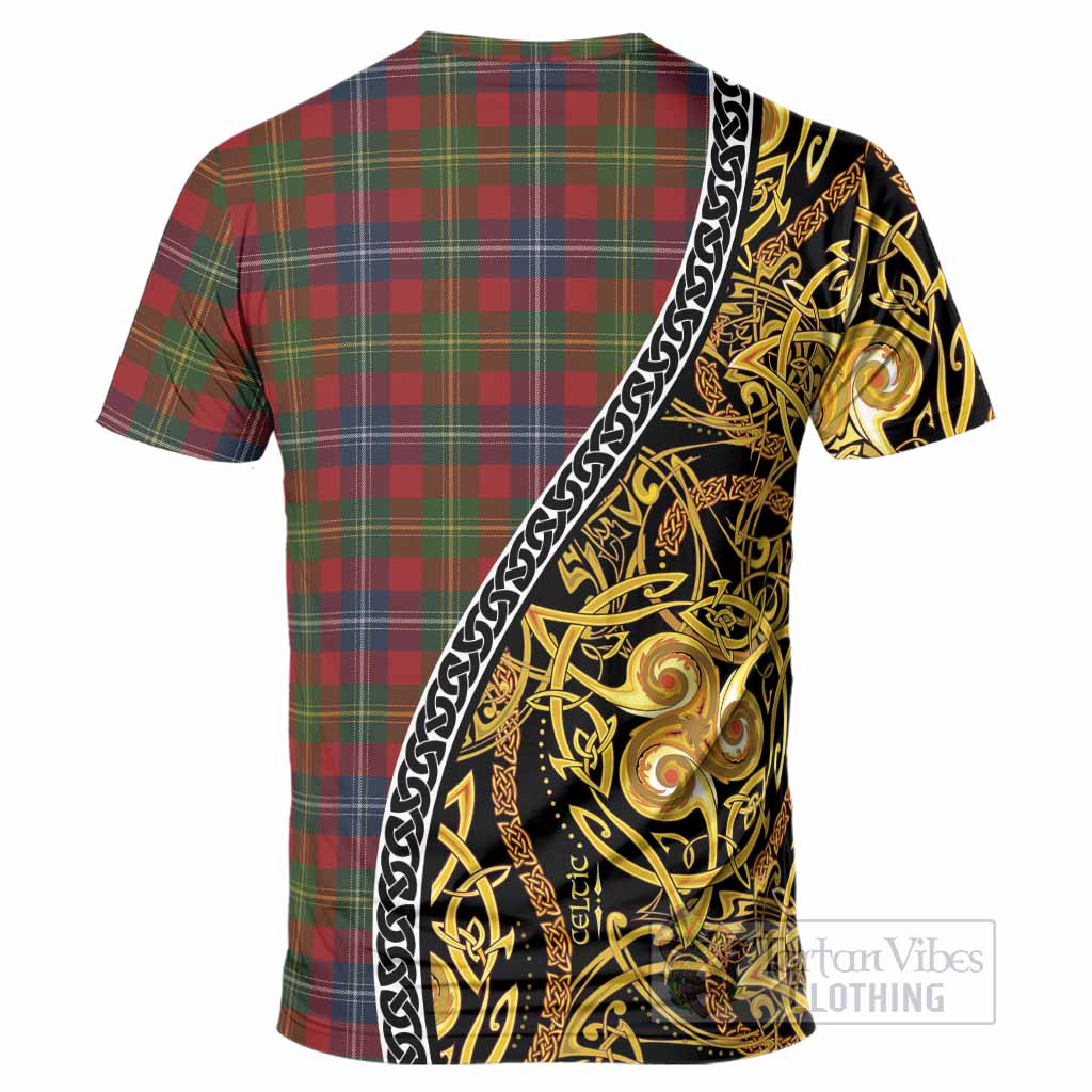 Forrester (Foster) Tartan Crest T-Shirt Celtic Knot and Triple Trickle Spiral Symbols