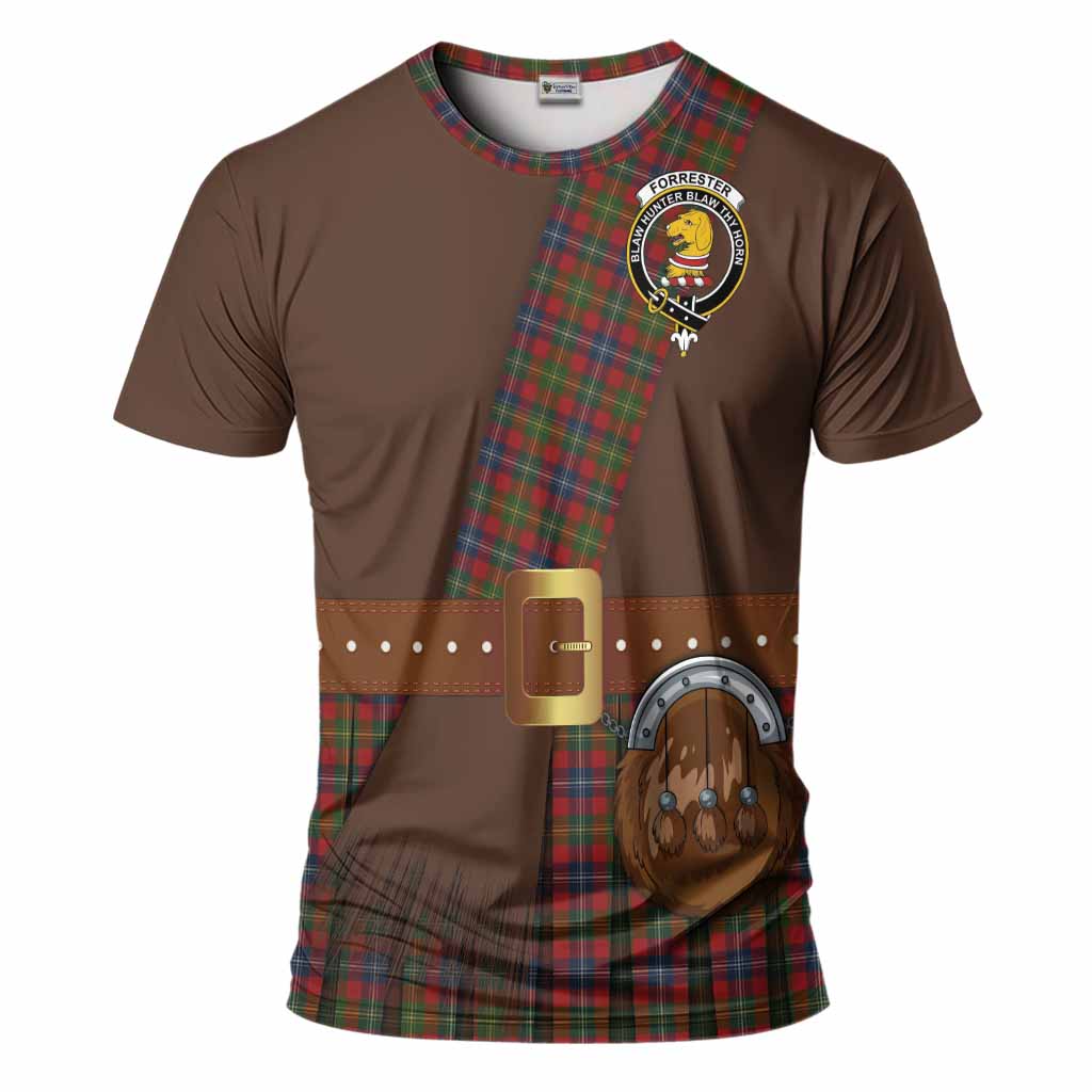 Forrester (Foster) Tartan Crest T-Shirt Kilt Costume Style