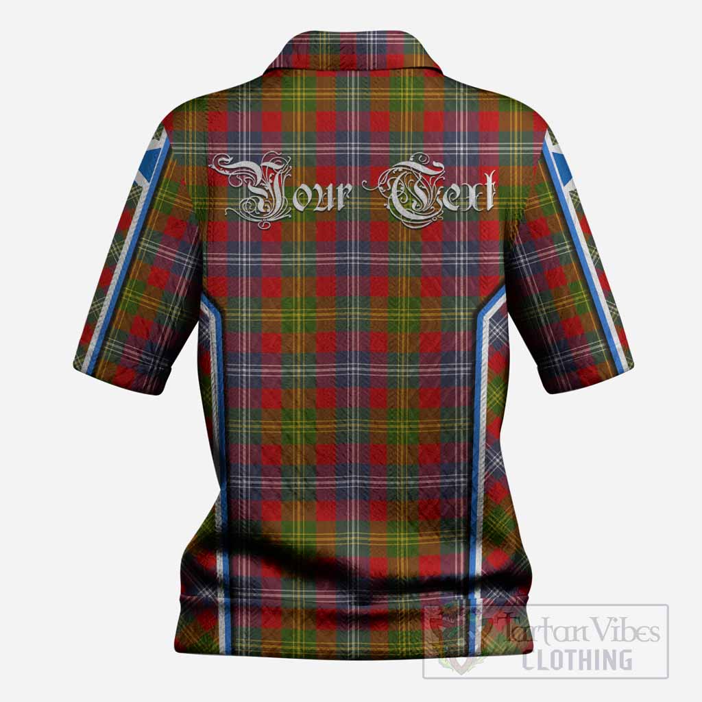 Forrester (Foster) Tartan Crest Women’s Polo Sweater Top Scotland Coat of Arm Flag Style