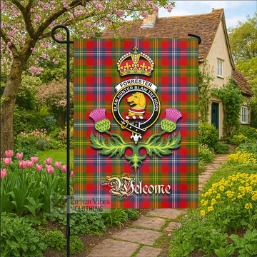 Forrester (Foster) Tartan Family Crest Garden Flag Royal Thistle Welcome Style - Tartan Vibes Clothing