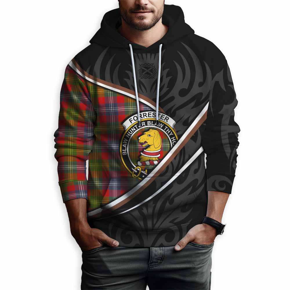 Forrester (Foster) Tartan Family Crest Hoodie Celtic Scottish Thistle Floral - Tartan Vibes Clothing