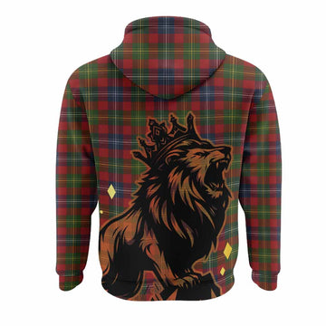 Forrester (Foster) Tartan Family Crest Hoodie Crowned Lion Roaring