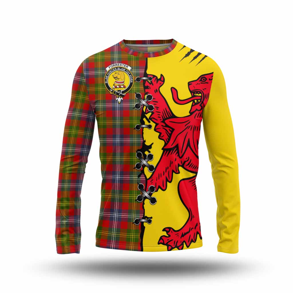 Forrester (Foster) Tartan Family Crest Long Sleeve T-Shirt Lion Rampant Honor - Tartan Vibes Clothing