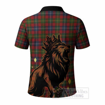 Forrester (Foster) Tartan Family Crest Polo Shirt Crowned Lion Roaring