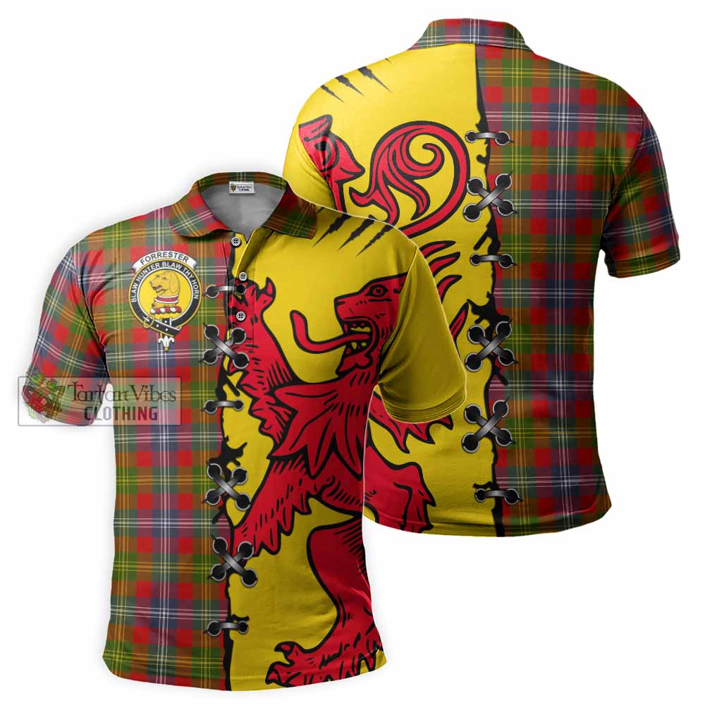Forrester (Foster) Tartan Family Crest Polo Shirt Lion Rampant Honor - Tartan Vibes Clothing