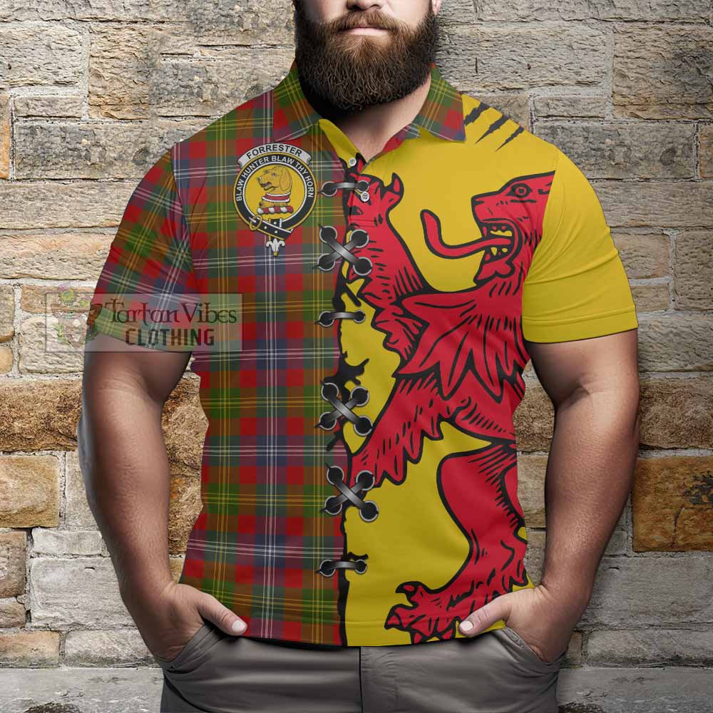 Forrester (Foster) Tartan Family Crest Polo Shirt Lion Rampant Honor - Tartan Vibes Clothing