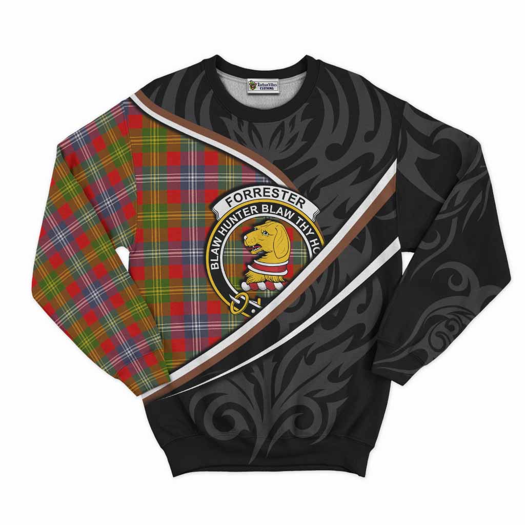 Forrester (Foster) Tartan Family Crest Sweatshirt Celtic Scottish Thistle Floral - Tartan Vibes Clothing