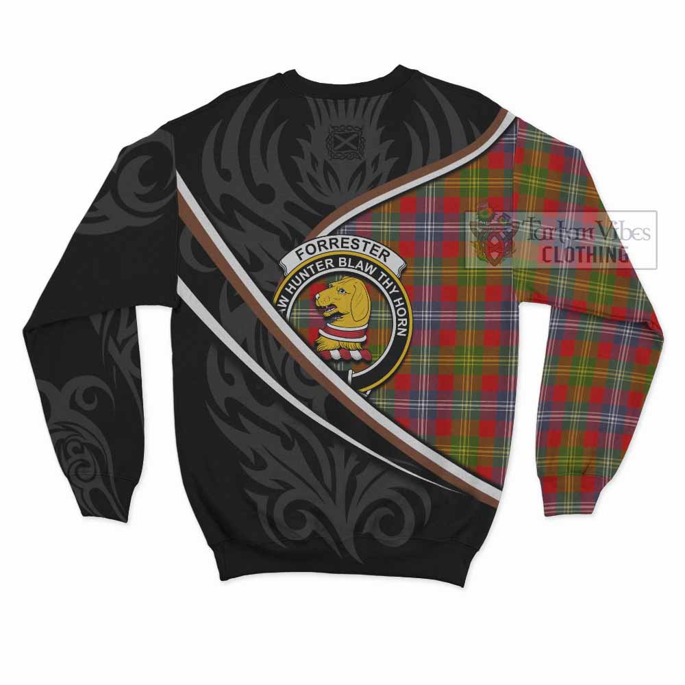 Forrester (Foster) Tartan Family Crest Sweatshirt Celtic Scottish Thistle Floral - Tartan Vibes Clothing