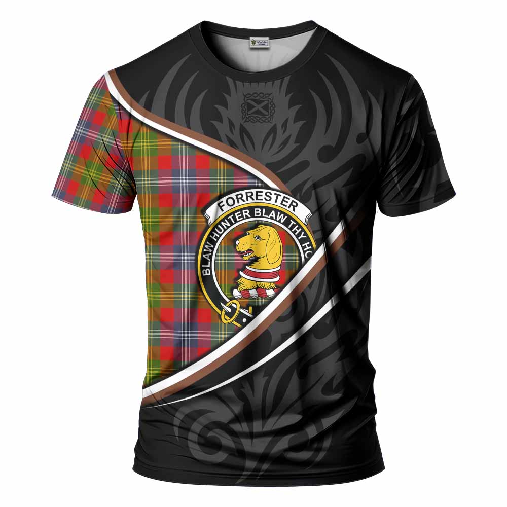 Forrester (Foster) Tartan Family Crest T-shirt Celtic Scottish Thistle Floral - Tartan Vibes Clothing
