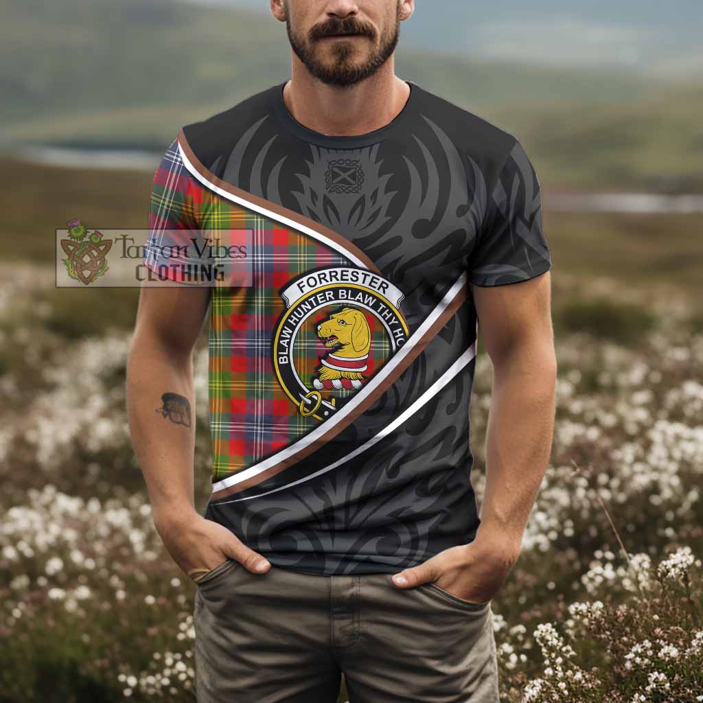 Forrester (Foster) Tartan Family Crest T-shirt Celtic Scottish Thistle Floral - Tartan Vibes Clothing