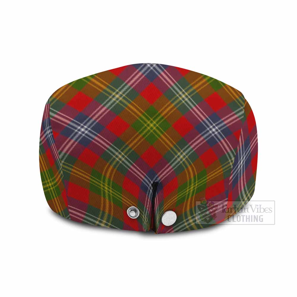 Forrester (Foster) Tartan Flat Cap, Jeff Cap Cross Style with Family Crest - Tartan Vibes Clothing