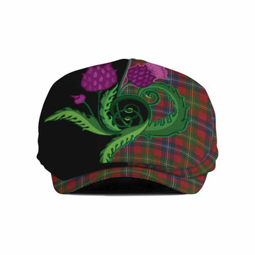 Forrester (Foster) Tartan Flat Cap, Jeff Cap Traditional Scottish Thistle