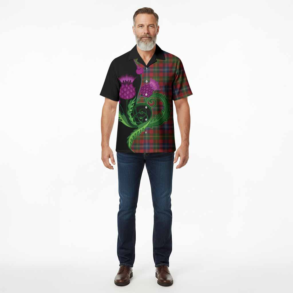 Forrester (Foster) Tartan Hawaiian Shirt Traditional Scottish Thistle