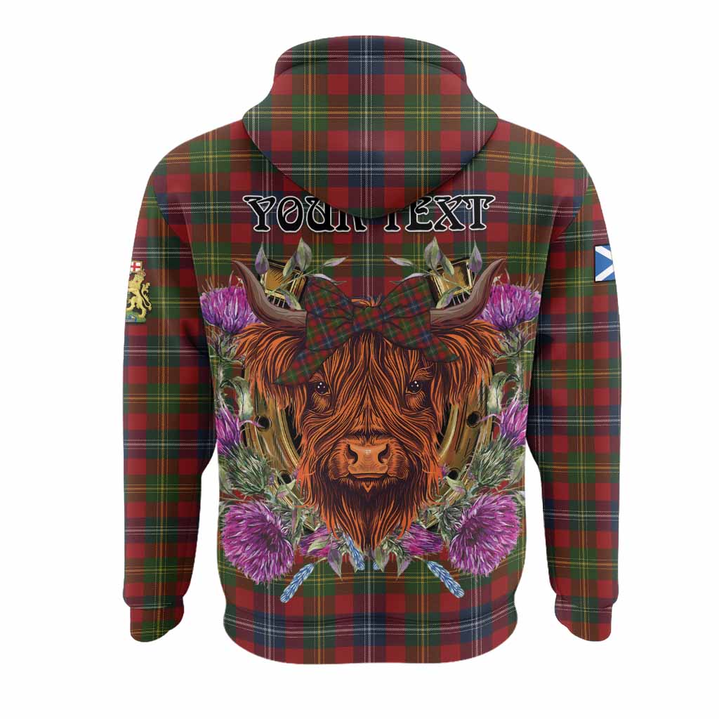Forrester (Foster) Tartan Hoodie Scottish Thistle Heilan Coo