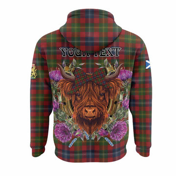 Forrester (Foster) Tartan Hoodie Scottish Thistle Heilan Coo