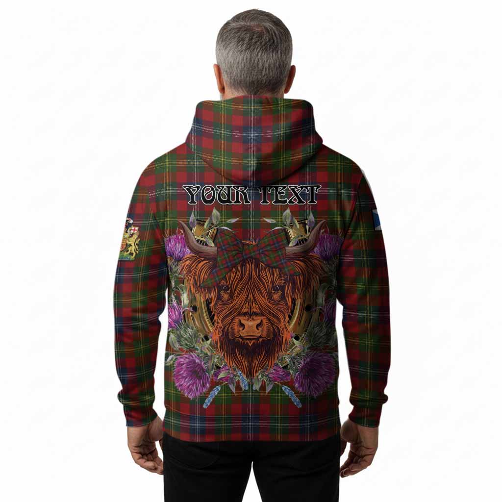 Forrester (Foster) Tartan Hoodie Scottish Thistle Heilan Coo