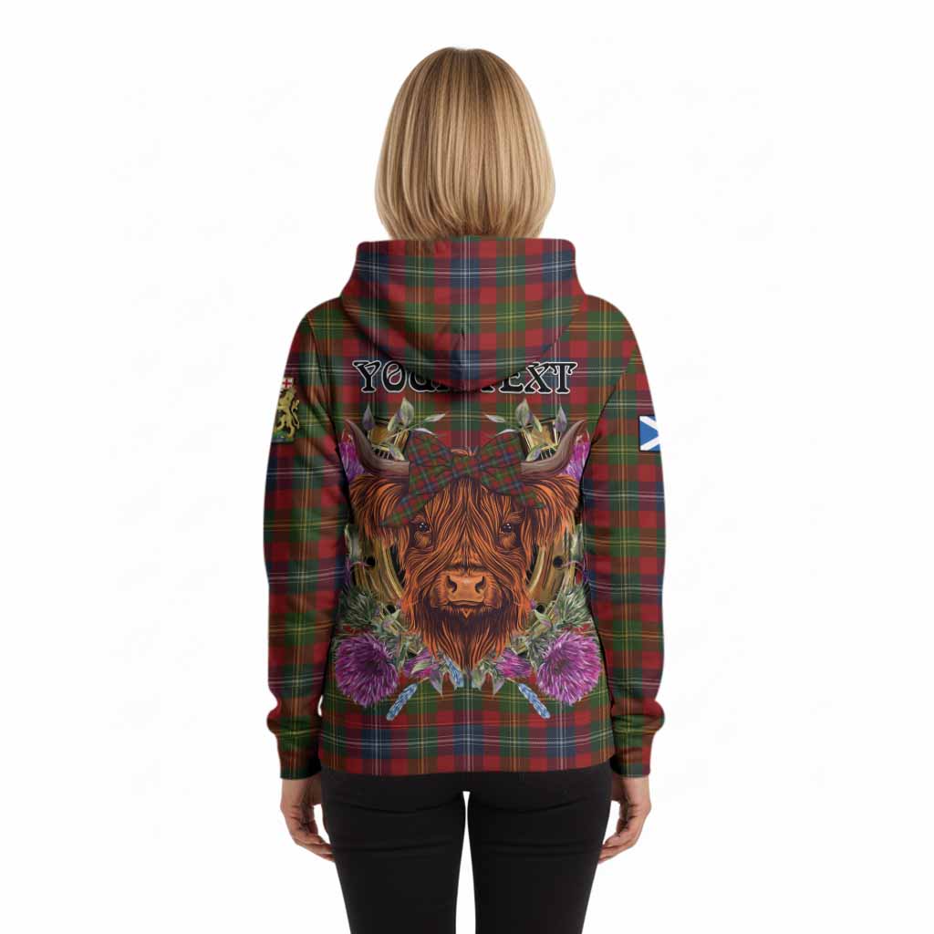 Forrester (Foster) Tartan Hoodie Scottish Thistle Heilan Coo