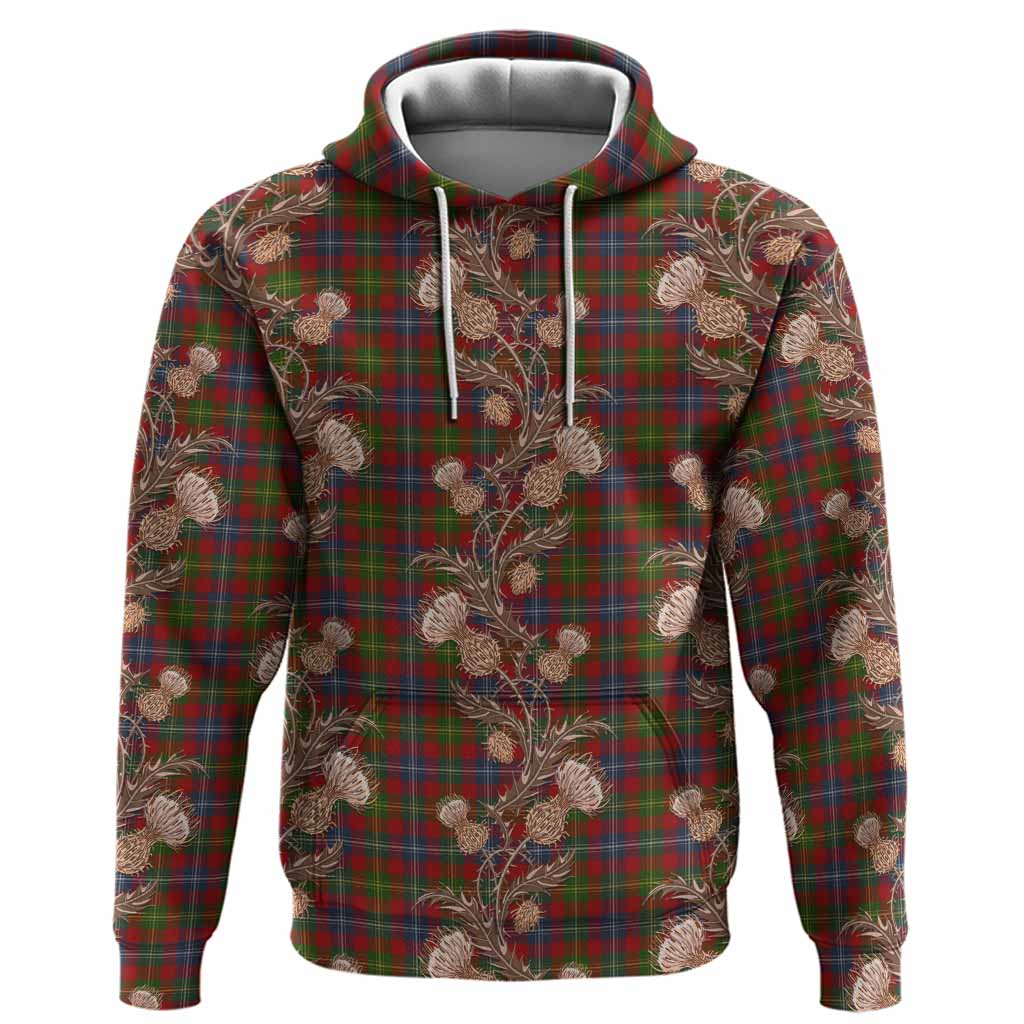 Forrester (Foster) Tartan Hoodie Seamless Scottish Thistle Flowers