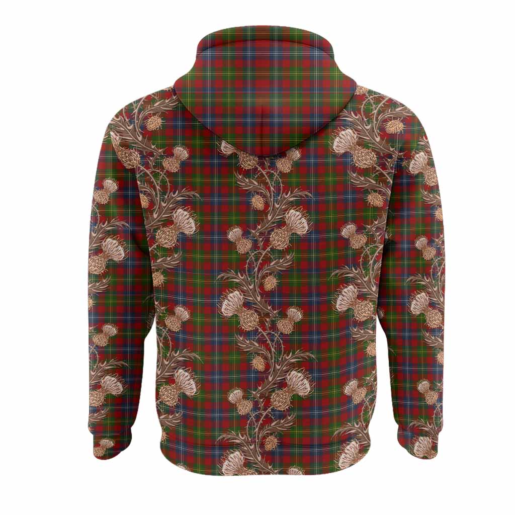Forrester (Foster) Tartan Hoodie Seamless Scottish Thistle Flowers