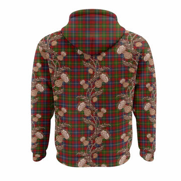 Forrester (Foster) Tartan Hoodie Seamless Scottish Thistle Flowers
