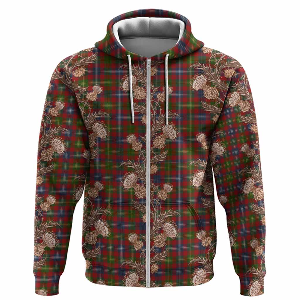 Forrester (Foster) Tartan Hoodie Seamless Scottish Thistle Flowers