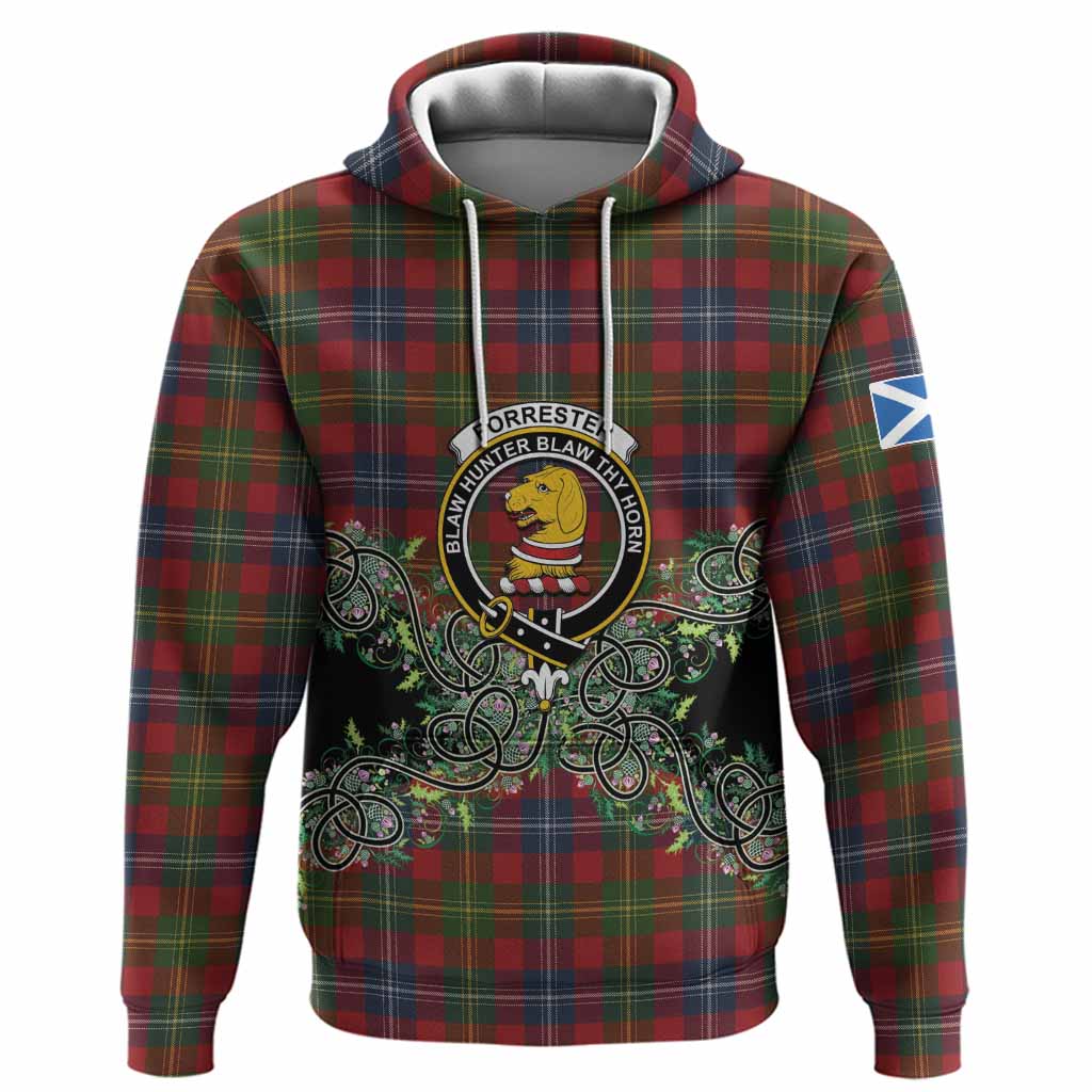 Forrester (Foster) Tartan Hoodie Thistle Scottish Spirit
